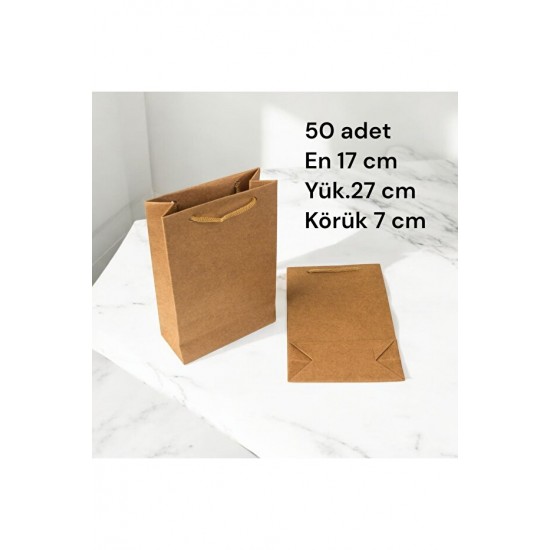 KAGIT KRAFT İPLİ HEDİYE KİTAP ÇANTASI 50 Adet